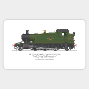 Ex-GWR Small Prairie Class 4575 Tank Locomotive Number 5532 Sticker